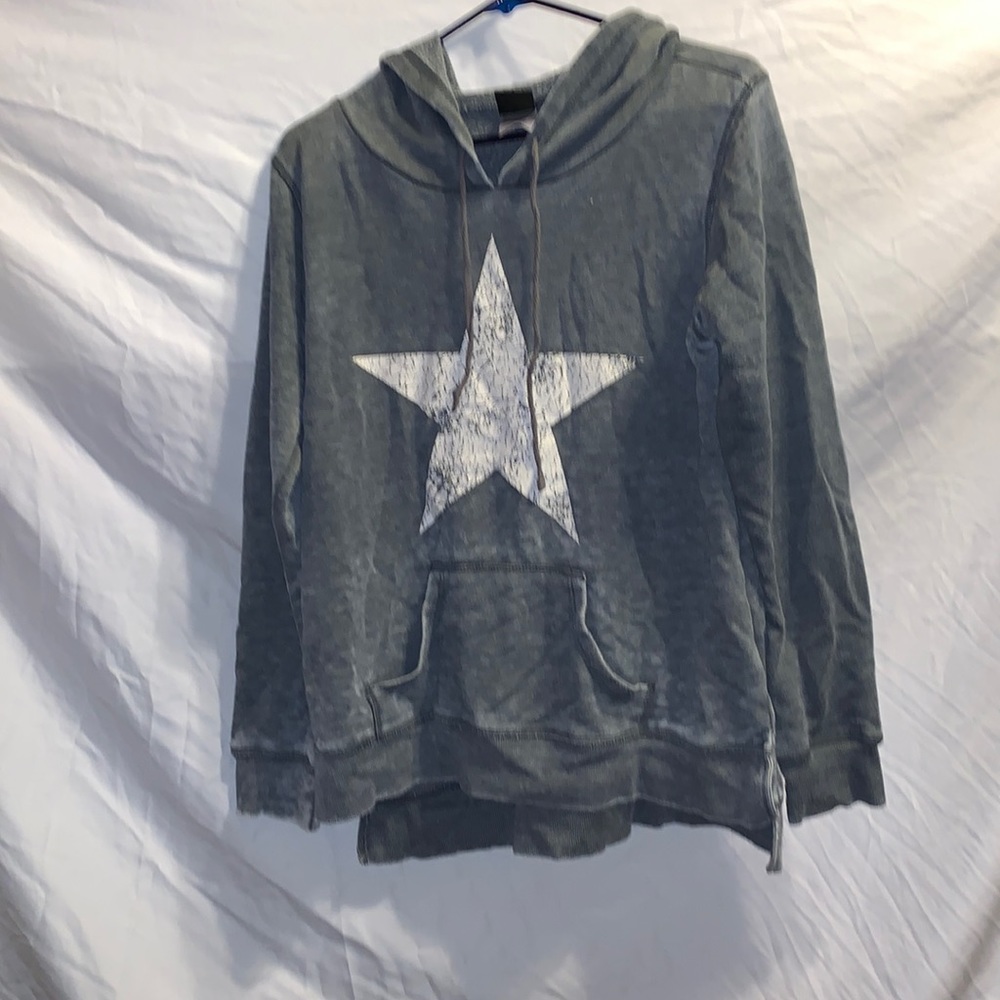 grey washed hoodie